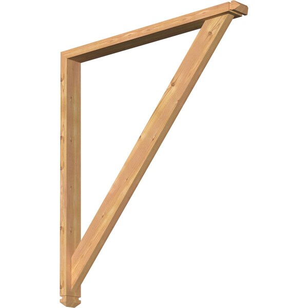 Ekena Millwork Traditional Arts and Crafts Smooth Bracket w/ Offset Brace, Western Red Cedar, 3 1/2"W x 38"D x 44"H BKT0402X38X44TRA03SWR - main